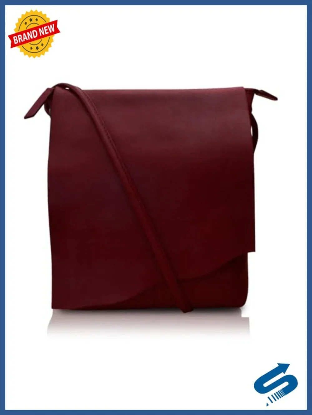 Genuine Leather Crossbody Bag with RFID Blocking, Adjustable Strap